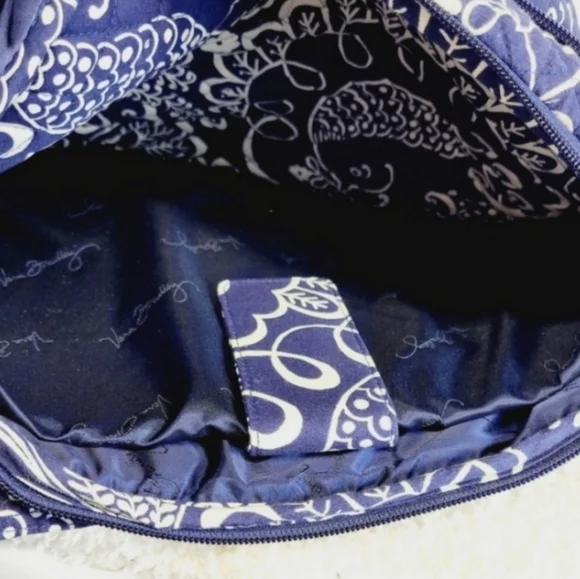 VERA BRADLEY Twirly Birds Navy Blue Laptop Backpack - Picture 8 of 12